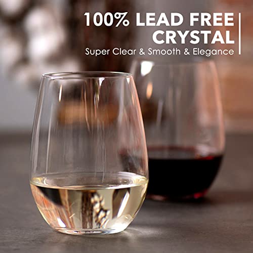 Chouggo Stemless Wine Glasses Set of 6