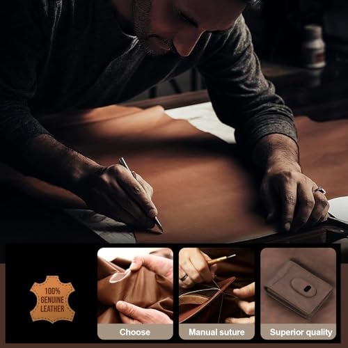 GAOCHALE Mens Wallet for Samsung Smarttag2 Slim Minimalist Wallet Compatible with Samsung Tag RFID Blocking Card Holder with 2 ID Windows up to 15+ Cards(Coffee)3