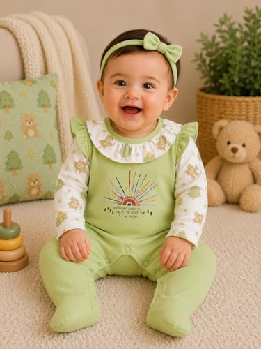 Image of EIO 100% Cotton Rompers Sleepsuits Jumpsuit Night Suits for Infants Newborn Baby Boys & Girls
