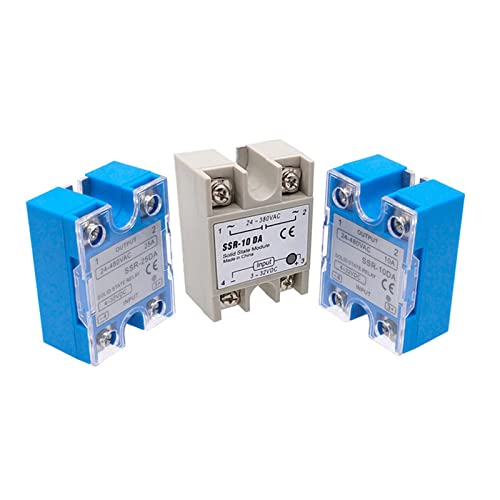 Relais à semi-conducteurs SSR 100DA monophasé coque blanche bleue pour contrôle