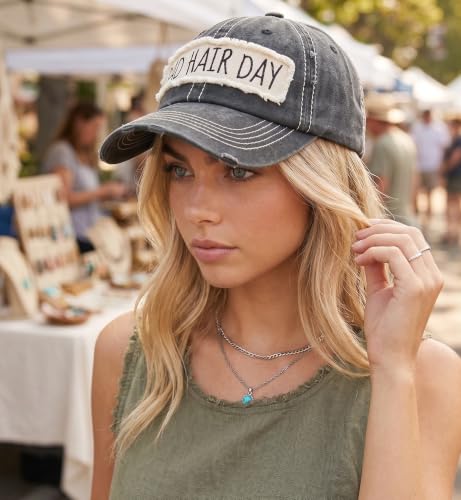 Image of Funky Junque Womens Baseball Cap Distressed Vintage Unconstructed Embroidered Dad Hat