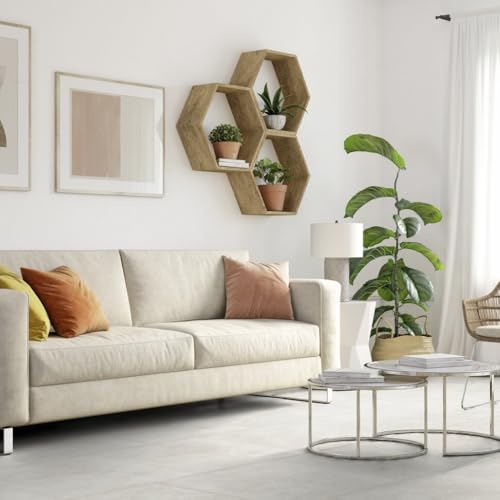 Dalle plombante sol PVC avec sous-couche effet béton suave beige