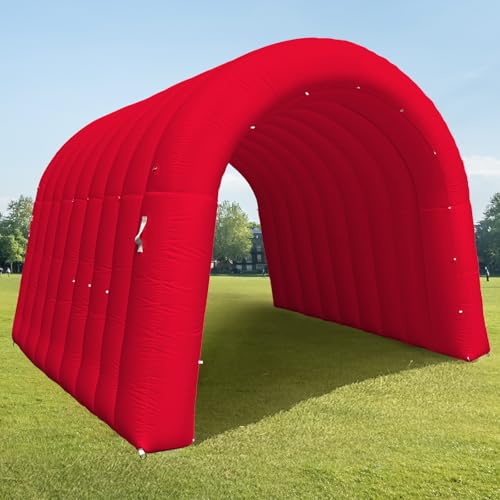 Image of OZIS 10FT Inflatable Tunnel Sports Entrance with Installed Blower Inflatable Tunnel Tent for Business Advertising Event Exhibition Promotion,Street,Shop,Supermarket,School(Red, 10x10x9Ft)