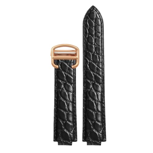 Bracelet de montre cuir véritable grain alligator compatible Ballon Bleu de Cartier