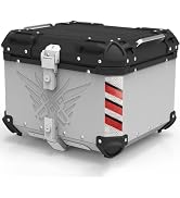 未使用中古美品 リアボックス 55L バイクリアボックス アルミ製　シルバー Amazon | MinoLuxy バイク用リアボックス 55L/65L アルミ製トップ