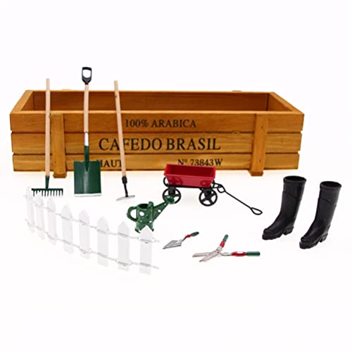 9 Pçs Conjunto de Casa de Bonecas Em Miniatura 1:12 Mini Ferramentas de Jardim para Decoração Em Min