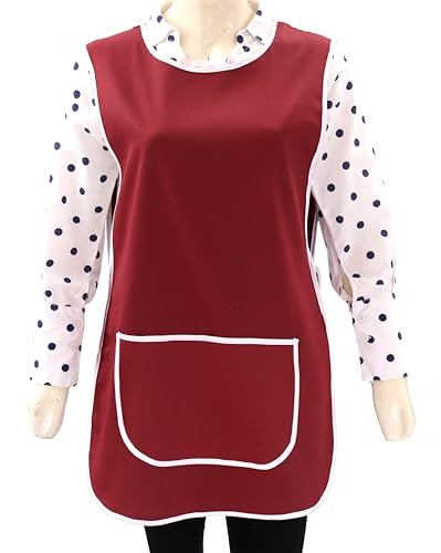 LINEN CLOSET Womens Tabards with Pockets for Men Ladies Cleaning Catering Chef Kitchen Aprons Unisex Hygea Tabard Apron Work Tabards - Image 3