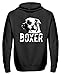 Bóxer con imagen de perro para amantes de los perros, unisex, diseño sencillo y divertido, sudadera con cremallera Negro M