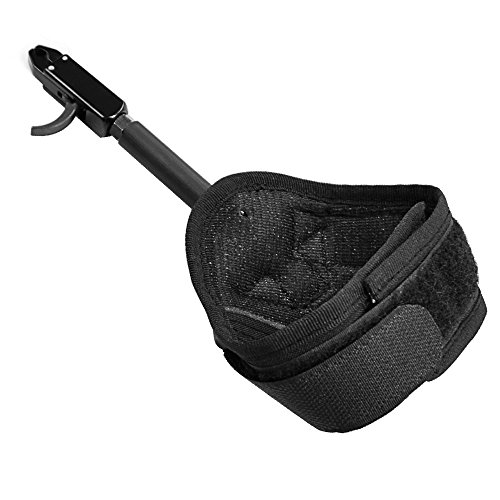 Sheng-Rui Archery Release Aids Compound Bow Trigger Caliper Shooting Wrist Adjustable Strap Right Left Handed(Black) #TOP3
