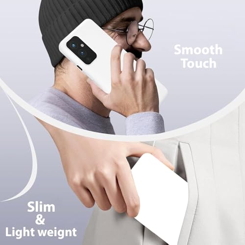 Image of LIRAMARK Liquid Silicone Soft Back Cover Case for OnePlus 9 /1+9 (White)