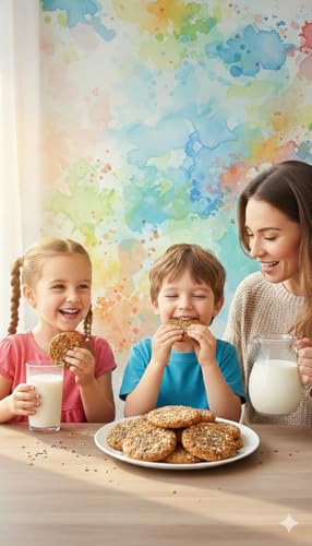 Image of MOM'S BAKERY Crunchy Multigrain Cookies-200gm Soft, Homemade Chewy & Freshly Baked Snack Treats- Ideal for Gifting | Eggless, No Palm Oil, No Preservatives | Wheat Flour, Butter, Sugar, Vanilla Essence | Healthy & High Fiber for Cravings for Tea Time