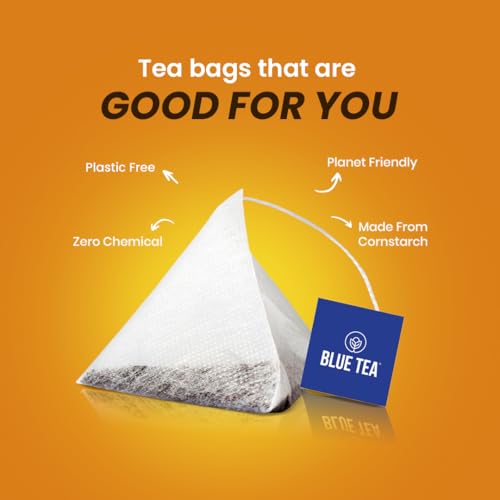 Image of BLUE TEA - Liver Cleanse Tea - 60 Tea Bags - Plant Based | Helps with Fatty Liver Detox | Improves Liver Health | Milk Thistle, Manjistha, Haritaki, Pippali | Caffeine Free - Herbal Tea | Ziplock Pack