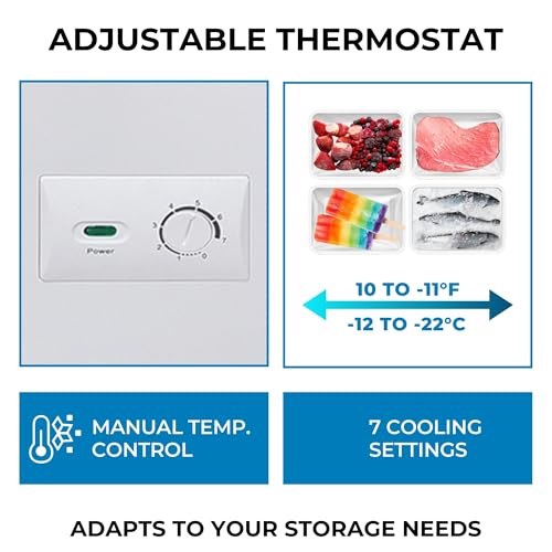Kenmore Deep Freezer - Chest Freezer, 1 Basket, Garage Ready, Meat Storage, Front Drain, Congelador For Home, Apartment, Basement, Dorm, Shed, Cottage, Manual Defrost, Stand Up, 8.7 Cubic Feet, White on Fridge.com