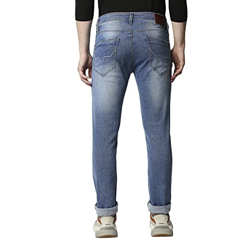 Image of Pepe Jeans Men's Vapour Slim Fit Mid Waist Lightly Washed Jeans