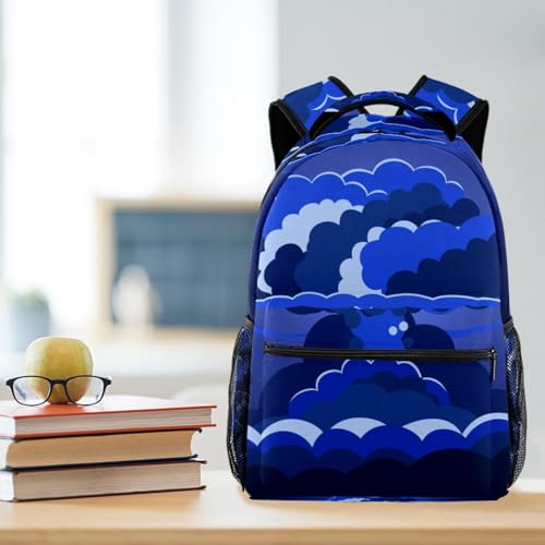 Sac à dos voyage bleu grand volume avec compartiment ordinateur portable