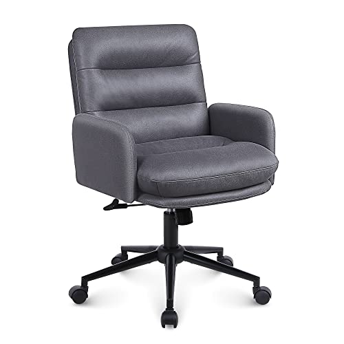 Youhauchair Silla Escritorio, Silla Oficina Tapizada De Cuero Sintético, Silla Escritorio Ergonomica Cómoda Y Transpirable Para Verano, Silla Tocador Ajustable En Altura, Gris Oscuro Youhauchair Silla Escritorio, Silla Oficina Tapizada De Cuero Sintético, Silla Escritorio Ergonomica Cómoda Y Transpirable Para Verano, Silla Tocador Ajustable En Altura, Gris Oscuro