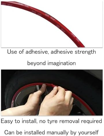 Gold Aluminum Alloy One-Piece Wheel Protection Ring, Self-Adhesive & Easy to Install, 21in, Fits Multiple Models, Durable Wheel Guard, Effective Scratch & Damage Protection