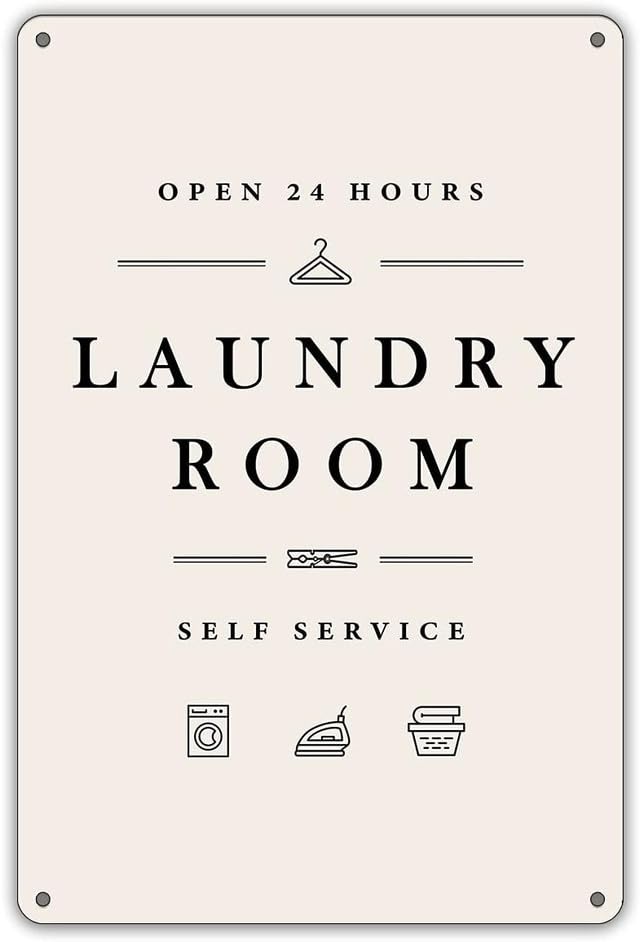 Geroclonup Laundry Room Sign Funny Laundry Room Metal Sign Wall Decor Laundry Sign for Home Laundry Room Decor 30x40