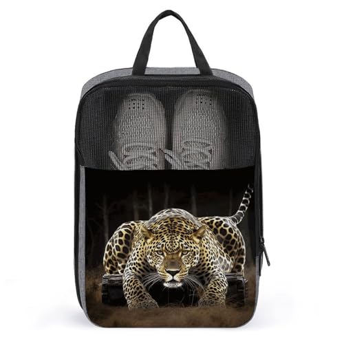 Leopard2 Shoe Bags for Travel Water-Resistant Shoes Pouch with Handle Fashion Shoe Organizer with Zipper Closure Portable Sneaker Carrier for Men & Women Daily Use