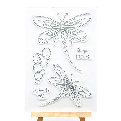 Welcome To Joyful Home 1Pc Butterfly Dragonfly Clear Stamp For Card Making Decoration And Scrapbooking #TOP19