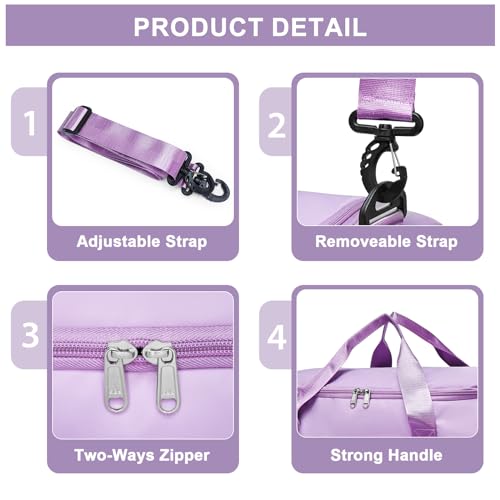 Image of Large Travel Duffle Bag, Carry On Weekender Bag with Shoe Compartment, Gym Tote Overnight Bags for Women for Travel with Toiletry Bag