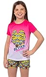 INTIMO Despicable Me Girls' Movie Minions Better Together Sleep Pajama Set Shorts (14/16) Multicolored