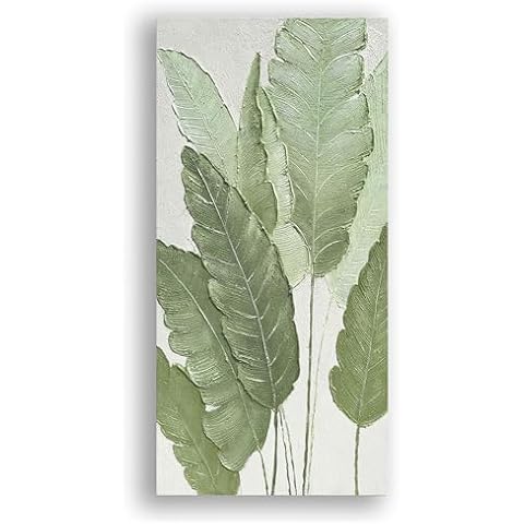 AntExpanse Hand-Painted 3D Leaf Canvas Art Cover