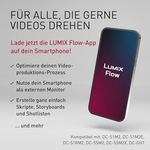 Panasonic DC-S5M2XNE LUMIX DC-S5M2X Full Frame Mirrorless Camera, 4K 60P & 6K 30P Unlimited Recording, Flip Screen, Wi-Fi, Phase Hybrid AF, Active is, Dual Native ISO & S-R1840E 18-40mm S Lens, Black