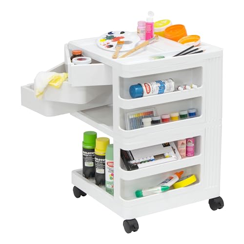 Image of SD STUDIO DESIGNS Kubx Pro Mobile Rotating 4-Sided Storage Organizer with Multiple Compartments