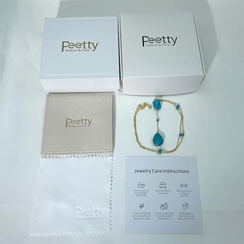 Turquoise Y Necklace Vintage 925 Sterling Silver Drop Gemstone Necklace for Women Gift4