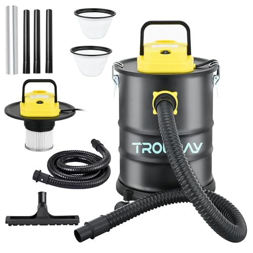 TROURAY 4 Gallon Fireplace Ash Vacuum