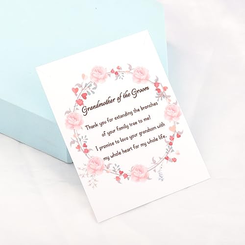 UJIMS Grandmother of The Groom Gifts from Bride Wedding Heart Necklace Grandmother Wedding Gift from Daughter In Law2