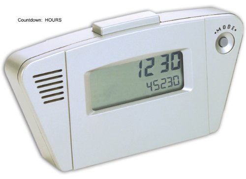 Natico Desk Clock With Event Countdown Function (10-Ac124),Silver #TOP2