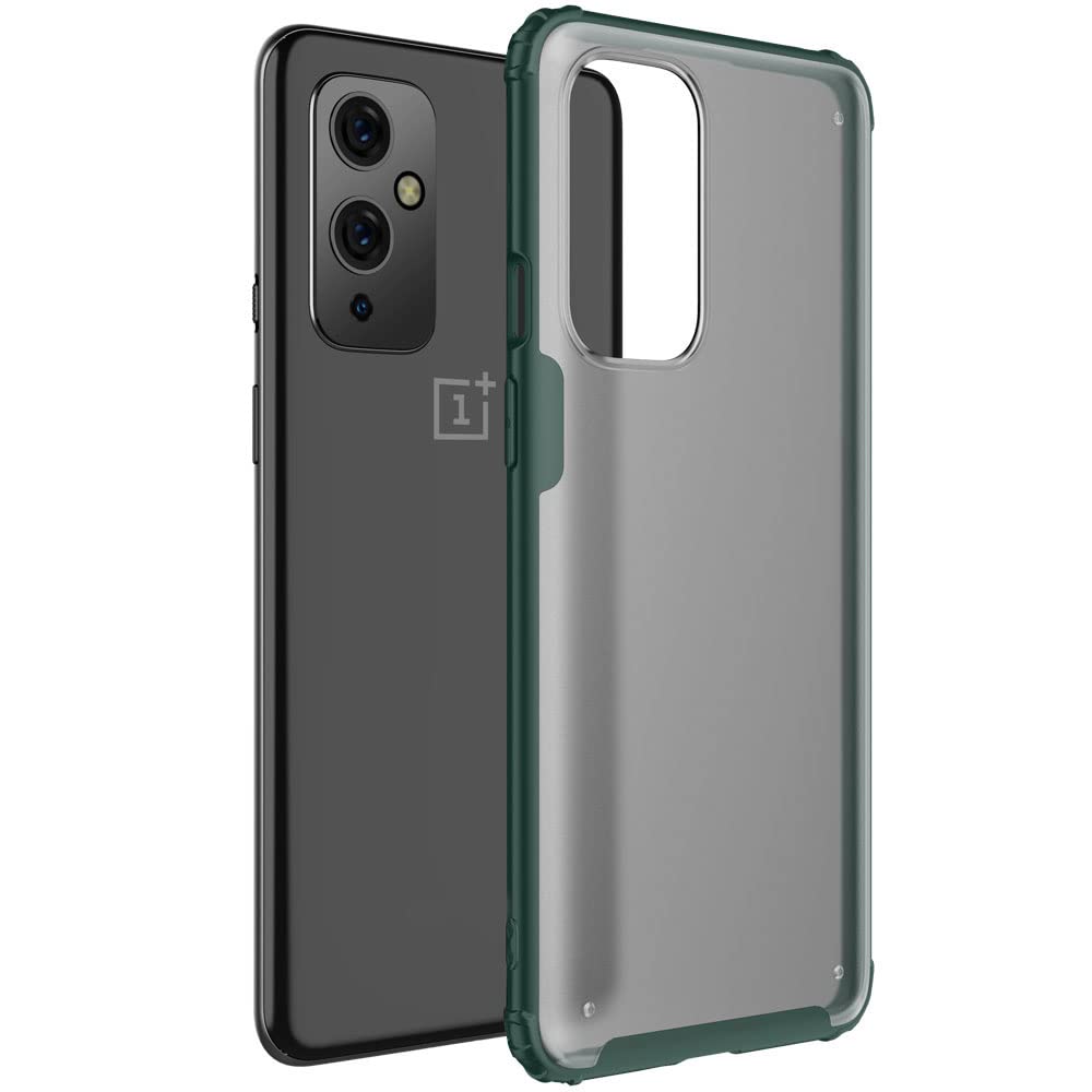 TECHGEARCase for OnePlus 9 [Fusion FX Case] Slim & Light, Tough, Shockproof, Protective, Fused Gel Bumper & Hard Back Smooth Case Cover Designed for OnePlus 9 (Green)