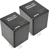 2-Pack CB1a-12V ACB33201 Relay - 30A 12VDC 4-Pin SPST Automotive/Motorcycle Relay - Compatible with Select Honda/Yamaha Vehicles - Fixes P0230 & Cooling Fan Failures (Replaces Bosch 0332019150)