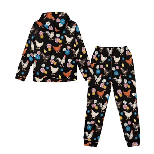 Renewold 2 Pieces Sweatsuits Set Long Sleeve Kids Hoodie Sweatshirt Jogger Sweatpants Girls Tracksuits Activewear4