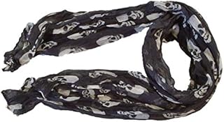 SKULL SCARF LONG SCARF GOTHIC VINTAGE FASHION SCARF LADIES SHAWL WRAP WIDE SCARF
