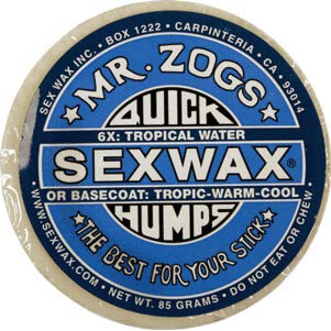 Sex Wax Quick Humps 6X Extra Hard Tropical Water Surf Wax