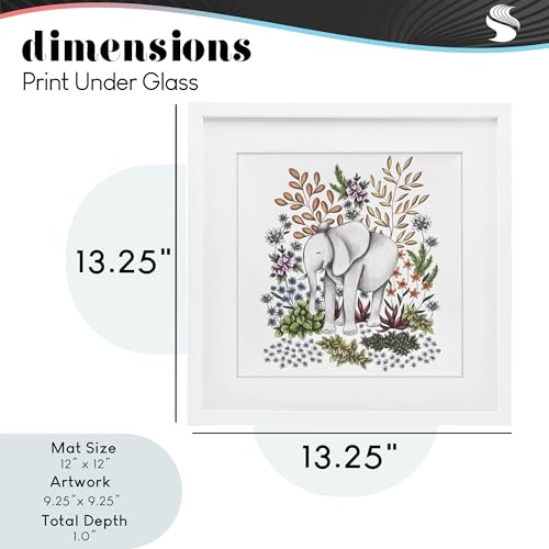 Elephant Jungle Wildlife affiche Stupell pour salon zen et moderne