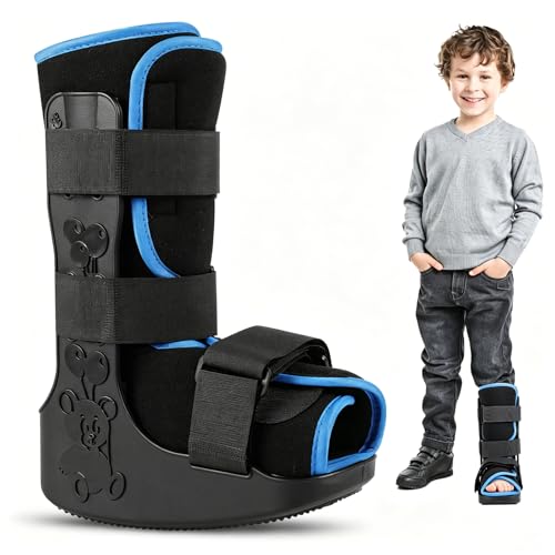 SANGENG Pediatric Walking Boot Kids Fracture Boot for Foot Injuries Ankle Injury Recovery Sprained Ankle Support Post-Op Recovery Adjustable CAM Walker for Boys & Girls (S)