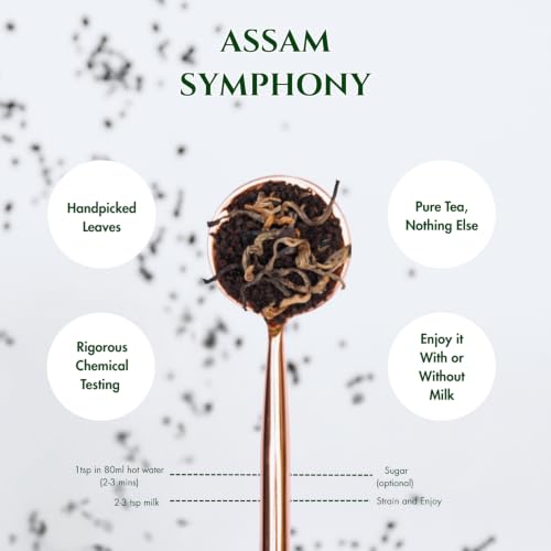 Image of 1950 Origins Assam Symphony long leaf Tea and CTC Tea Bleand, 150g Tin Caddy | Indian Authentic Kadak Chai | Strong & Fresh |100% Natural Premium Loose Leaf Black Tea