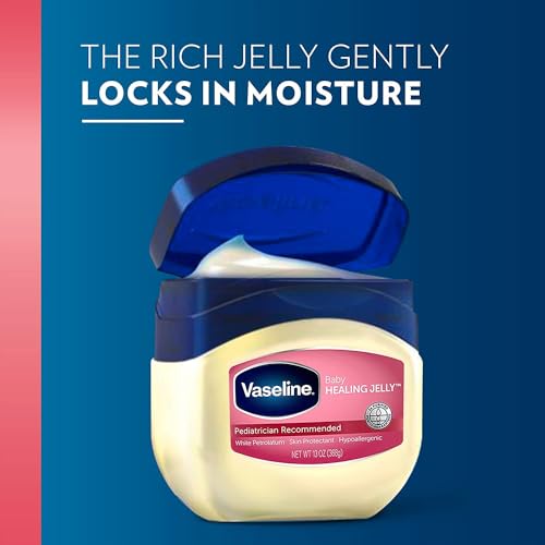 Unilever Vaseline Petroleum Jelly Baby Skincare Protective & Pure 4 Count Treats Dry Skin And Prevents Chaffed Skin From Diaper Rash Hypoallergenic And Gentle On Skin 13oz