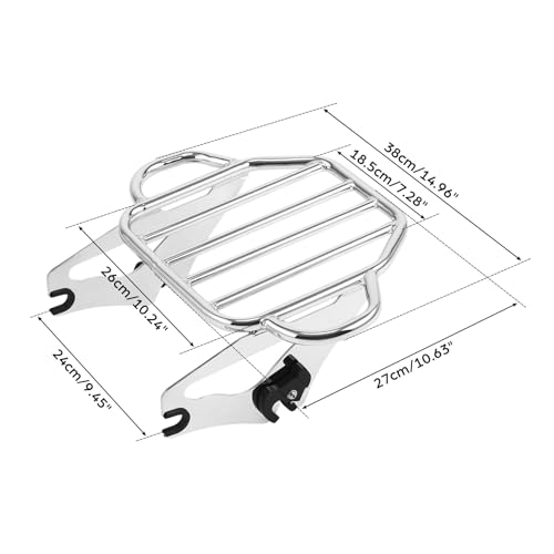 Porte-bagages support bagages arrière moto amovible Tour Pack Touring 2009-2024