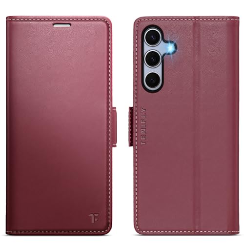 Tenifly for Samsung Galaxy S25 Plus Case Wallet with Card Holder Wine Red by Tenifly - Used condition - US$15.32