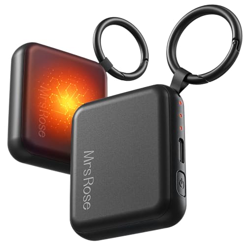 MrsRose Rechargeable Hand Warmers 2 Pack, 2-Sec Heat, 7Hr Battery, 3 Levels