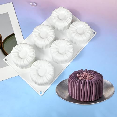 Stampo cilindrico in silicone per mousse, torte, cioccolato, gelatina, budino, caramelle, dessert, antiaderente e riutilizzabile, perfetto per mousse e dessert