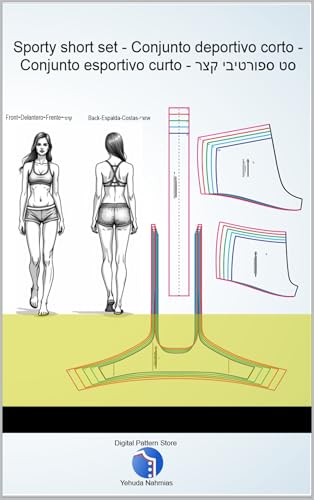 Sporty short set - Conjunto deportivo corto - Conjunto esportivo curto - סט ספורטיבי קצר: Patterns for Printing - Patrones para Impresión -Moldes para Impressão - גזרות להדפסה