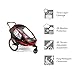 Hamax Outback Two Seat Reclining Multi-Sport Child Bike Trailer + Stroller (Jogger Wheel Sold Separately) (Red/Charcoal)