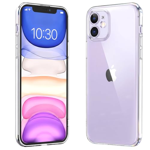 caslord Hülle Kompatibel mit iPhone 11 weiche TPU Transparent Stoßfest Schutzhülle Durchsichtige Kratzfest Handyhülle Case Cover