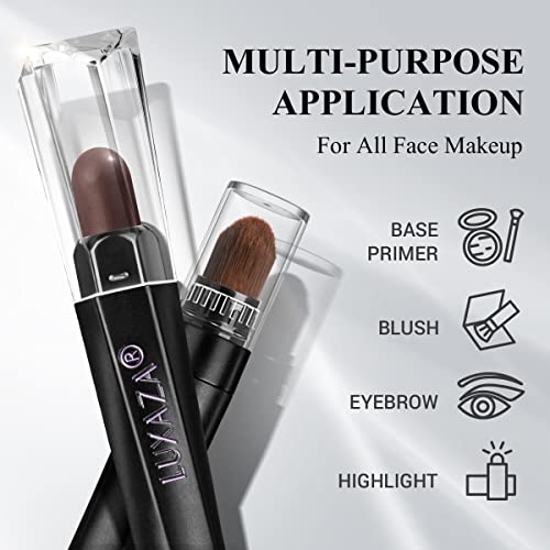 Luxaza Cream Single Eyeshadow Stick With Blending Brush, Hypoallergenic Eye Shadow Stick Makeup, Pro Waterproof & Long Lasting Eye Brightener Stick, Eyeshadow Pencil Crayon Matte #24 #TOP4